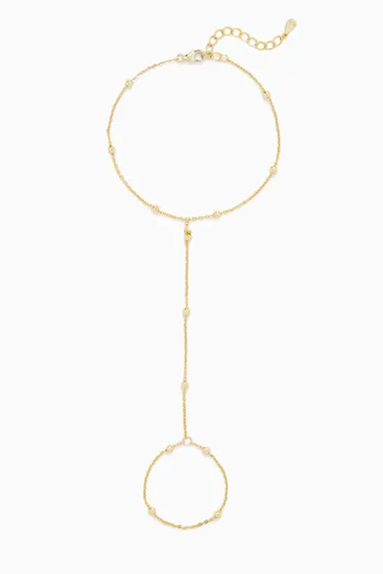Candice Hand Chain in 18kt Gold-plated Sterling Silver