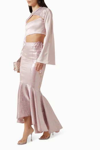 تنورة ريفيري مطرزة بالترتر