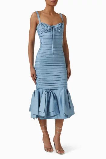 فستان موون ستون متوسط الطول دينم