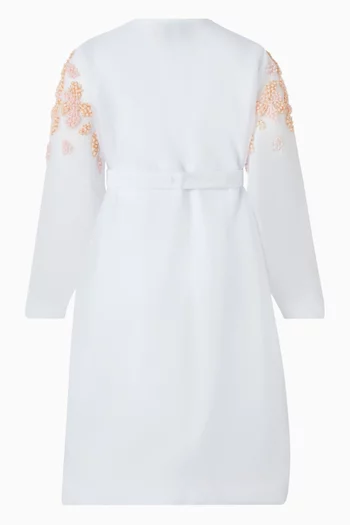 Embroidered Dress Coat in Cotton