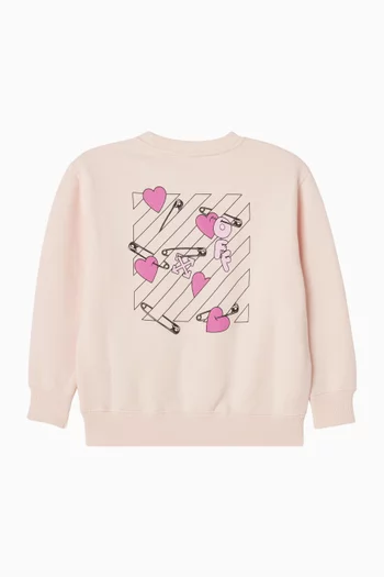 Diag Pop Heart Crewneck Sweatshirt