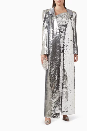 Sequinned Long Coat