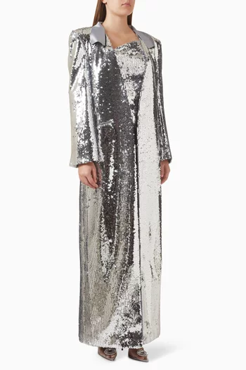 Sequinned Long Coat