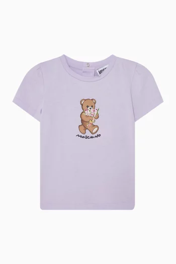Teddy Logo T-shirt in Cotton Jersey