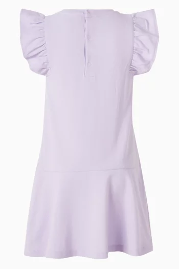 فستان بنمط تي شيرت بطبعة دب جيرسيه