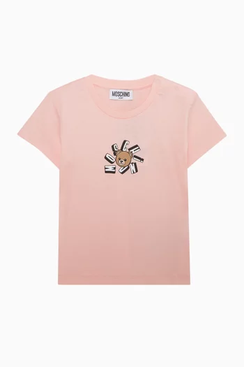 Teddy Logo T-shirt in Cotton Jersey