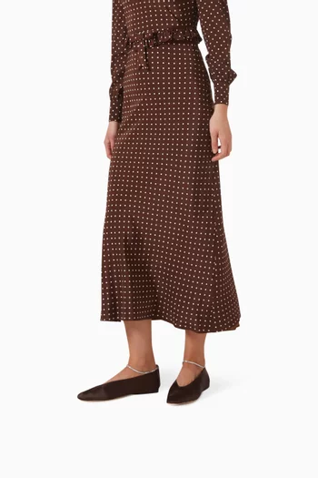 حذاء باليرينا إيمري بكعب مسطح ستان