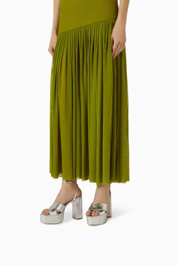 صندل لوريتا بنعل سميك ونقشة جلد الأفعى وكعب 125‏ مم جلد لامع