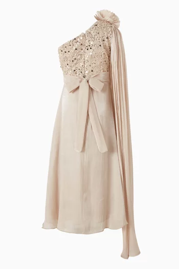 One-Shoulder Embellished Gown