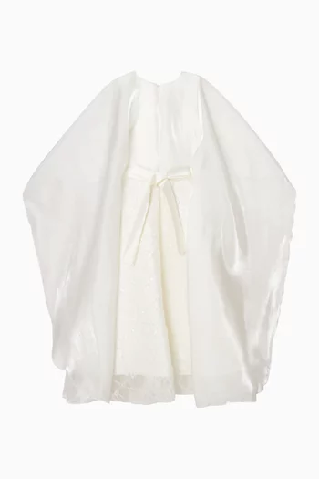 Belted Embellished Dress in Organza