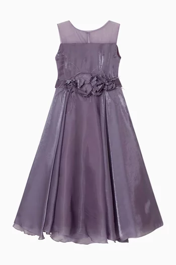 Floral Applique Maxi Gown