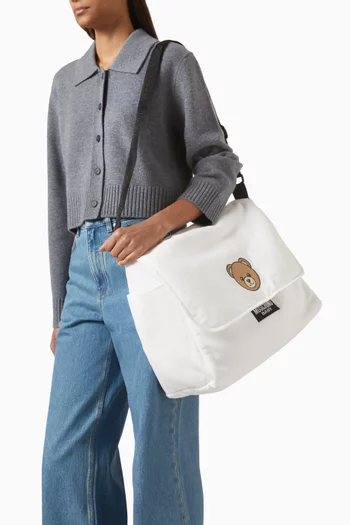 حقيبة مستلزمات أطفال برقعة دب نايلون