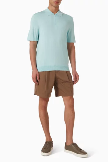 Polo T-shirt in Silk & Cotton