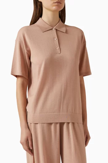 سترة بولو اثير حرير وصوف مارينو