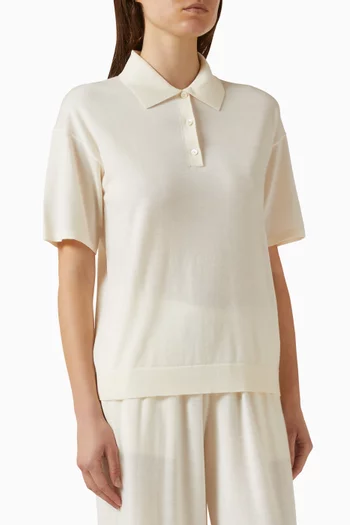 سترة بولو اثير حرير وصوف مارينو