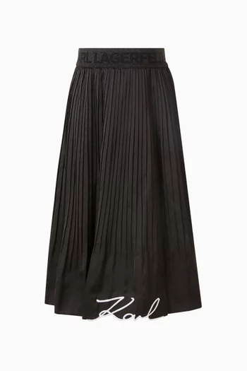 Flared Pleated Skirt