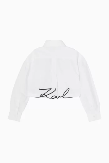 قميص بطبعة شعار الماركة قطن