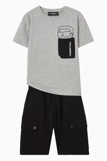 شورت كارغو مزيج قطن