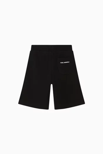 شورت رياضي بشعار الماركة مزيج قطن