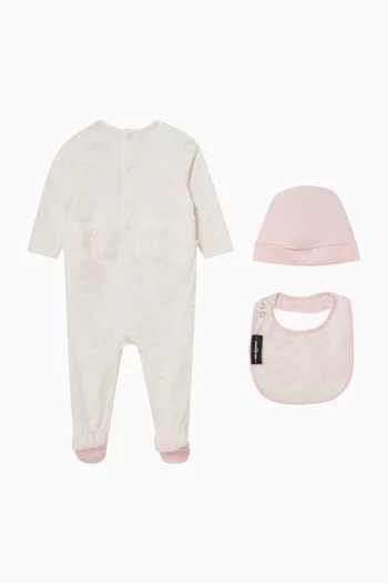 Choupette-print Sleepsuit Set in Cotton