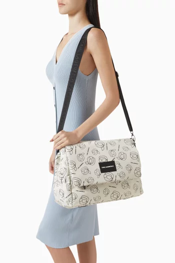 Logo-print Changing Bag in Canvas