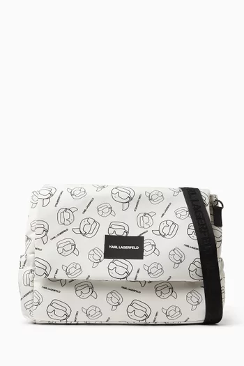 Logo-print Changing Bag in Canvas