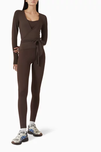 بلوزة سوفت باليه بتصميم ملفوف لنزينغ مودال