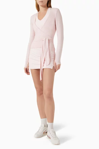 بلوزة سوفت باليه بتصميم ملفوف لنزينغ مودال