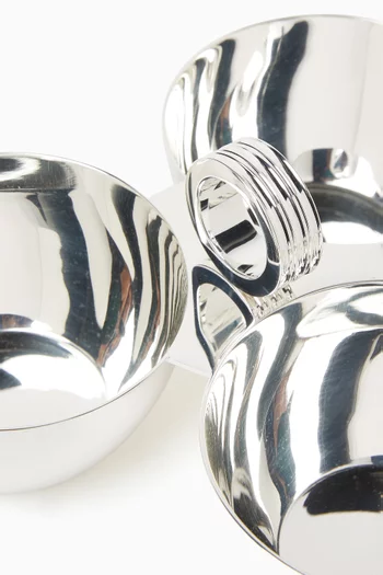 وعاء مونتغمري ثلاثي للمكسرات نحاس