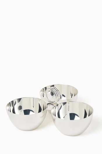 وعاء مونتغمري ثلاثي للمكسرات نحاس