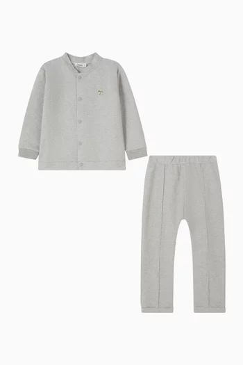 Buttoned Jacket & Trousers Set