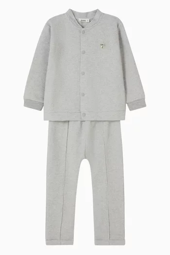 Buttoned Jacket & Trousers Set