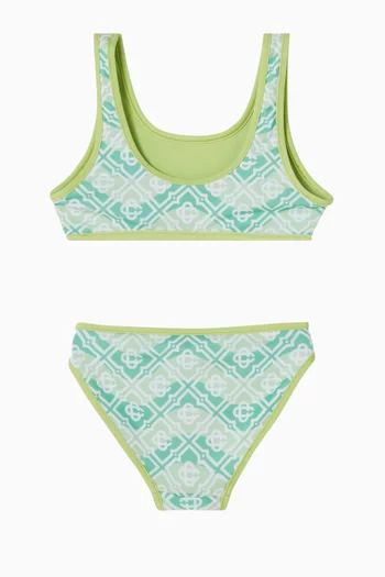 Monogram-print Bikini Set