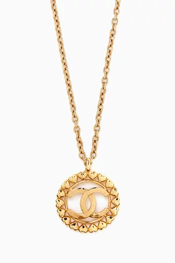 CC Medallion Pendant Necklace