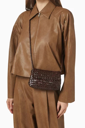 حقيبة كروس فيني ميني جلد مجدول