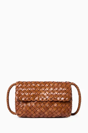Mini Vinnie Crossbody Bag in Woven Leather