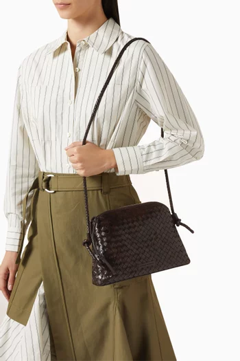 Small Mallory Crossbody Bag in Woven Leather