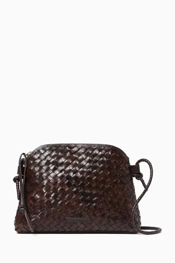 Small Mallory Crossbody Bag in Woven Leather