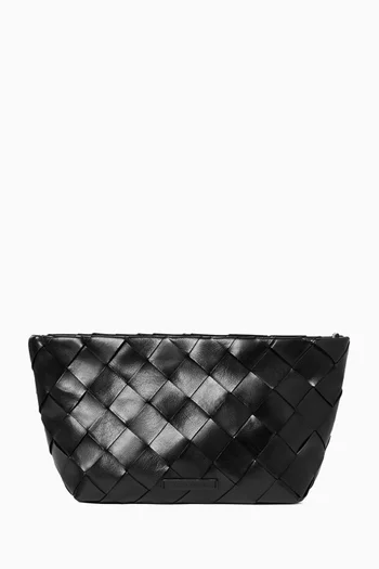 Small Meilina Clutch in Woven Leather