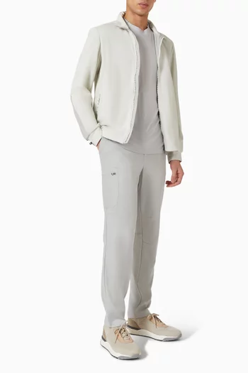 Jersey Drawstring Pants in Wool-blend