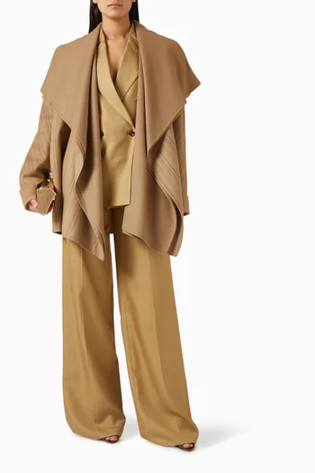 بنطال بقصة ساق واسعة حرير