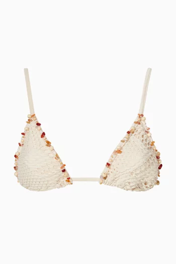 قطعة بيكيني علوية ليكرا وقماش شبكي باتبو x كاميلا كويلو