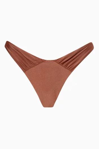 x Camila Coelho Golden Dune Seashell Bikini Briefs