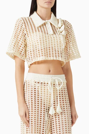 بلوزة سيلين قماش شبكي