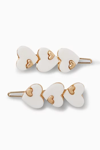 Heart Hair Clips, Set of 2