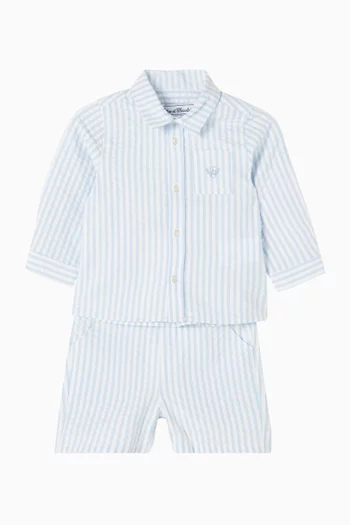 شورت بنقشة مخططة