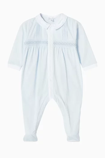 Smocked Pyjamas in Cotton