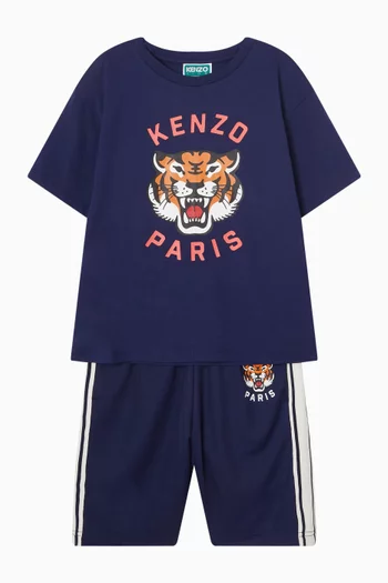 Tiger Logo T-shirt in Cotton