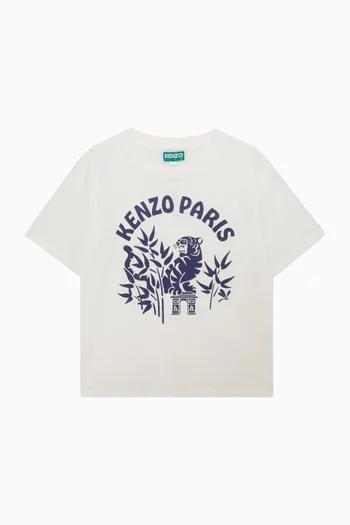 Tiger Print T-shirt in Organic Cotton