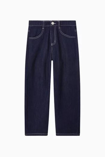 Contrast-Stitch Jeans